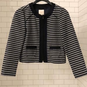 J crew Chanel style stripe blazer jacket